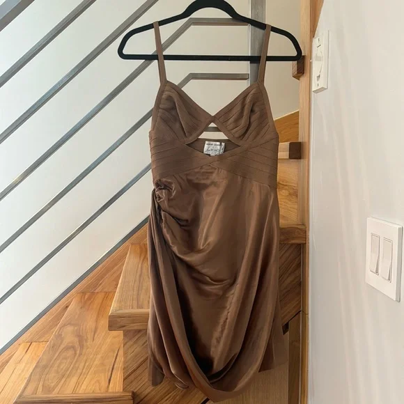 Herve Leger x Law Roach nude dress